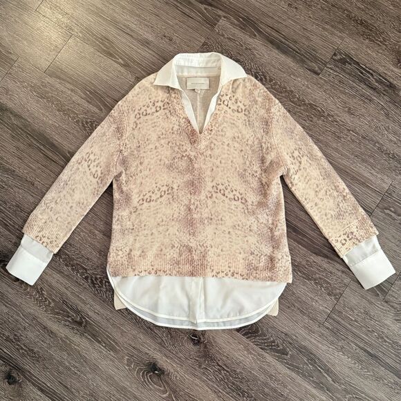 Brochu Walker The Looker Animal Print Sweater Top